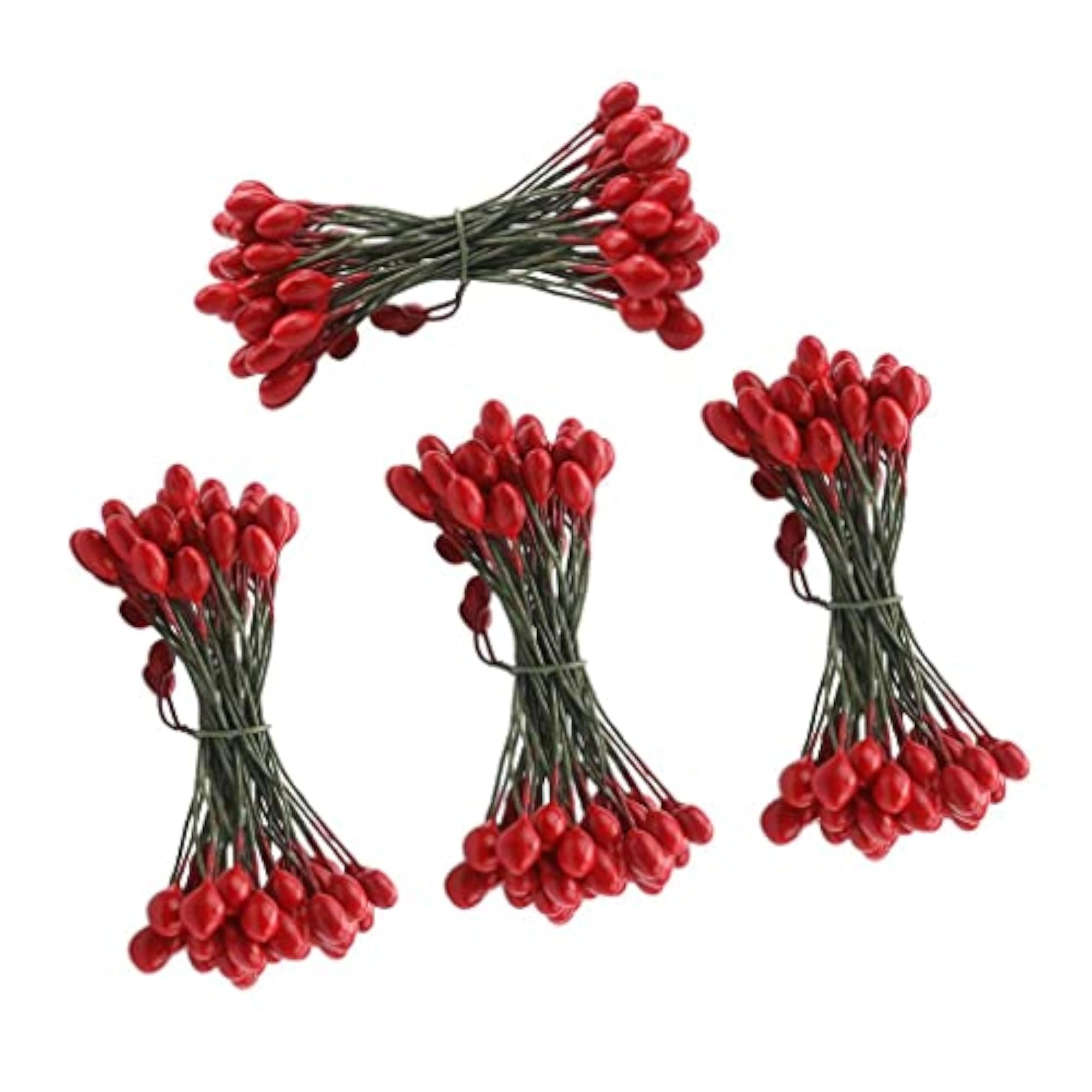 2x200pcs Artificial Double Head Berries for DIY Craft